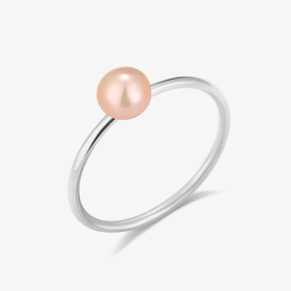 Lina Simple Band Fresh Water Pearl Ring - Picture 10 of 10